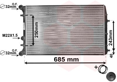 VAN WEZEL radiatorius, variklio aušinimas 76002006